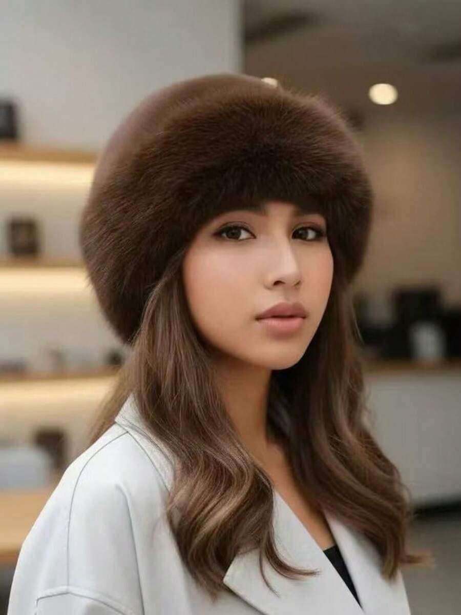 Elegant Women's Plain French Beret - brown11 - 查看 1