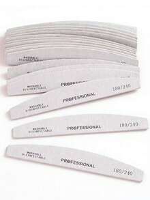 Bộ 3/5/10/20/50 dũa móng tay, độ nhám 100/180, họa tiết vằn ngựa, hai mặt, có thể giặt sạch, thích hợp để loại bỏ móng acrylic và nối móng, bộ dụng cụ chăm sóc móng, sử dụng tại salon và nhà. - Nhiều màu - Xem 4