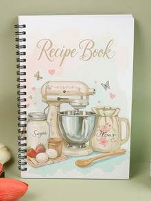 1 Cuaderno de recetas personal en blanco, adecuado como regalo para madres, abuelas y entusiastas de la cocina, disponible en 4 diseños de portada diferentes - Rectángulo - Ver 9