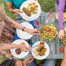 Bộ 7/25/50/100 đĩa giấy trắng phân hủy sinh học, dày 10 inch, làm từ sợi mía tự nhiên, không tẩy trắng, hình tròn. Thích hợp cho bữa ăn hàng ngày, nhà hàng, họp mặt gia đình, sự kiện đặc biệt, tiệc tùng, đám cưới, v.v. - trắng - Xem 7