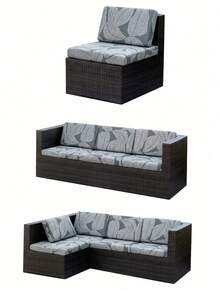 All-Season Elastic Non-Slip Outdoor Sofa Cushion Cover, Outdoor Printed Sofa Cushion Cover, Beach Villa Yard Printed Sofa Cushion Cover, Wear-Resistant And Scratch-Resistant Easy-To-Clean Outdoor Seat Cushion Cover, Patio Rattan Sofa Universal Furniture Protective Cover, Outdoor Sofa Cushion Cover, Outdoor Furniture Protection, Patio L-Shaped Rattan Sofa Protective Cover - Multicolor - View 8