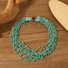 SOUL BEADING 1 Pieza Collar De Mujeres Hecho A Mano Con Cristales Y Estilo Clásico Bohemio De Varias Capas Y Minimalista - cuentas a mano - Ver 16