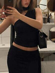 Women's Sexy Leopard Print Fitted Crop Camisole - Fashion Street Style For Party Vacation Spring Summer - Black - View 4