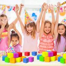 1/2/6/12/36件套慢回弹挤压减压魔方，软压力球玩具，拉伸玩具，课堂奖励派对礼品玩具，随机儿童设计 - 彩色 - 查看 7