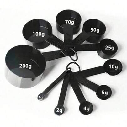 Bộ 1/2 cốc và thìa đong có thể xếp chồng lên nhau, dụng cụ nhà bếp nấu nướng và làm bánh, thích hợp cho Halloween, Giáng sinh, Lễ Tạ ơn, nhà bếp, phòng ăn, ngoài trời, làm bánh, cốc đong, phụ kiện nhà bếp và các vật dụng khác.