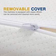 5" 6" Gel Memory Foam Mattress With Breathable Removable Washable Cover,Mattresses In A Box, Medium Firm Mattresses For Pressure Relief & Cool Night Sleep - Xanh và trắng - Xem 6