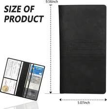 Car Accessories Registration And Insurance Holder,Leather Essential Card Magnetic Shut Vehicle Glove Box Organizer Auto Driver License Document Truck Motorcycle Boat Men Women,Black KXQ7 - Pink - 查看 4