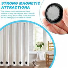Nam châm giữ rèm tắm, ngăn rèm bị gió thổi bay, thích hợp dùng cho rèm cửa, cờ, khăn trải bàn. - trắng - Xem 2
