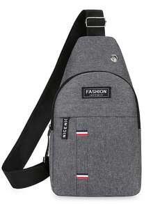 Men Crossbody Bags - Grey - View 2