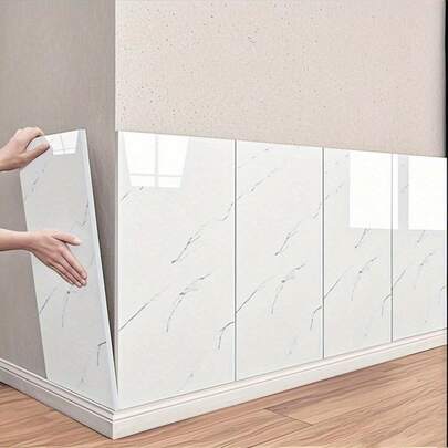 10/20/30/40/50 piezas Paquete de paneles de azulejos autoadhesivos impermeables adecuados para baños, papel tapiz impermeable autoadhesivo con paneles de espuma IXPE, fácil de limpiar compatible adecuado para renovación de dormitorios - a prueba de humedad