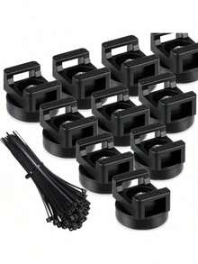 60-Pack Magnetic Zip Tie Mounts With Heavy Duty Nylon Cable Ties, 22mm Multipurpose Cable Holders For Wire Management - Quantity Of Goods - 60 - View 1
