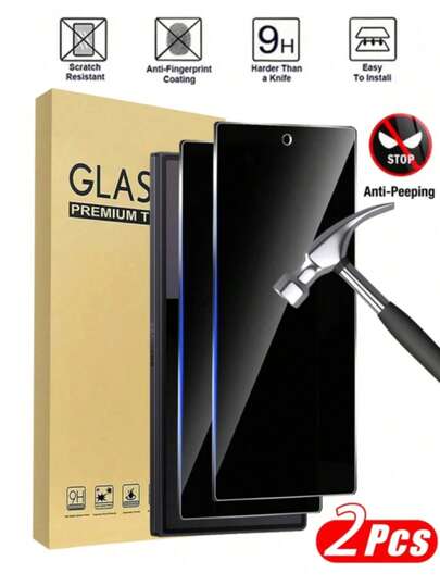 2 piezas Protector de pantalla de privacidad de pantalla completa, compatible con Samsung Galaxy Z Fold 7 Protector de pantalla de privacidad, adecuado para Galaxy Z Fold 6/Galaxy Z Fold 5/Galaxy Z Fold 4, anti-espionaje, resistente a los golpes de 9H, sin burbujas, esencial para la protección de la funda del teléfono Galaxy Z Fold 7, adecuado para la protección diaria, oficina, protector de pantalla de teléfono para el hogar, accesorios para teléfonos, anti-golpes, anti-caídas, anti-arañazos