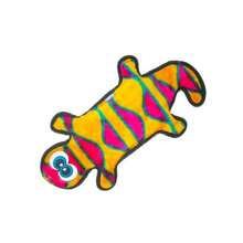 Kyjen Invincibles Plush Gecko Stuffingless Durable Dog Toys Squeaker Toy 4-Squeaker Large Red Orange - como en la foto - Ver 1