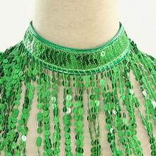 1 chiếc vòng cổ choker tua rua đính sequin lấp lánh phong cách Bohemian dành cho nữ, thích hợp cho múa bụng, Halloween, lễ hội Carnival, tiệc bãi biển, trang phục hóa trang. - Nhiều màu - Xem 14