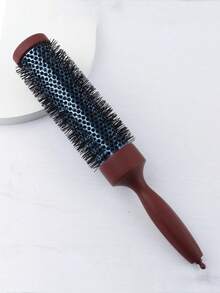1pc Red-Brown Extra Long Aluminum Barrel Hair Salon Styling Round Brush, Curling, Smoothing, Volumizing, Anti-Static, Tapered Tip - Mocha Brown - View 6