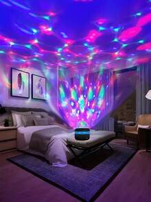 Proyektor Aurora, Lampu Malam Berbintang LED, Cocok untuk Kamar Tidur, Dekorasi Home Theater, Natal, Halloween, Pernikahan, Hadiah Pesta - Kompatibel dengan Power Bank, Adaptor (Tidak Termasuk Baterai, Termasuk Komponen Elektronik) - cahaya polikromatik - View 10