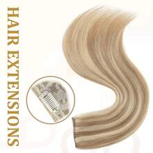#8/613 Straight Clip In Extensions 100% Brazilian Human Hair Clip In Hair Extension One Piece Hairpieces With 5 Secure Clips - S8/613 - View 6