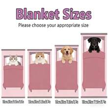 Personalized Pet Blanket, Dog Pattern Blanket, Flannel Digital Printing Blanket - 100*150 - View 2