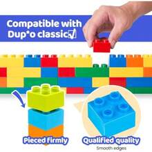 WYSWYG Juego de bloques de construcción grandes para edades de 3 a 5 años ladrillos grandes compatibles con sistemas de construcción principales bloques apilables para s de 3 a 6 años juguetes - 240 piezas - Ver 3