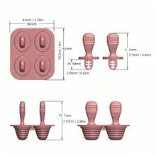 Molde de helado de 100% silicona, material de silicona de textura suave que protege las encías delicadas, fácil de agarrar, para adultos y niños - Multicolor - Ver 7