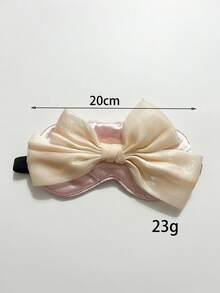 1pc Kids/Teens Pink Oversized Bow Sleep Eye Mask, Eye Protection Sleeping Mask For Nap, Travel, Blocking Light - Hitam - View 7