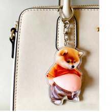 Acrylic Shiba Inu Belly Shaped Keychain - Not Just A Keychain, But Also A Soft Toy | Fun Interactive Squeeze Belly Toy | Multifunctional Pendant For Bags, Car Keys And Backpacks | Creative Small Accessory - Multicolor - View 7