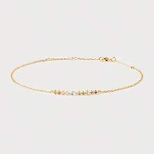 时尚甜美的S925纯银多色立方氧化锆莲花手链，适合日常佩戴 - Zircon Bracelet - 查看 9