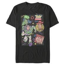 Disney Toy Story Retro T-Shirt For Adults - 黑色 - 查看 1