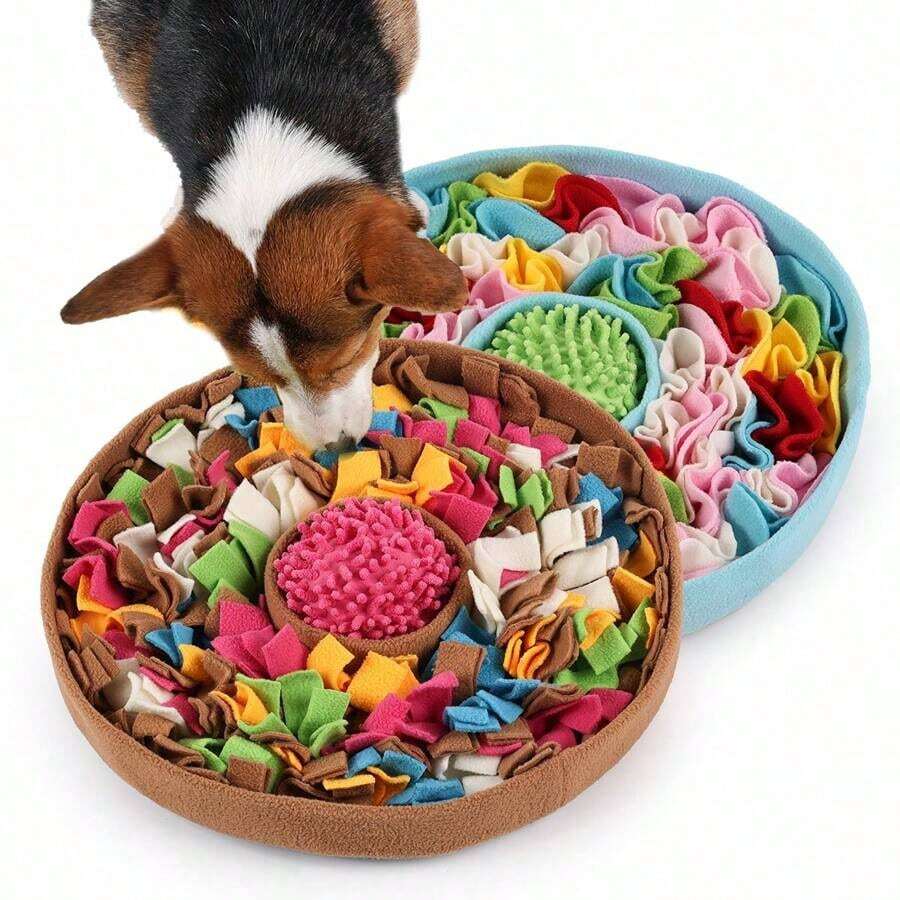 Sniff, Puzzle Pad Dogs, Enrichment Sniffing Training Game, Boredom Buster Food Dispenser, Interactive, All Season - Orange 38X38CM - View 1