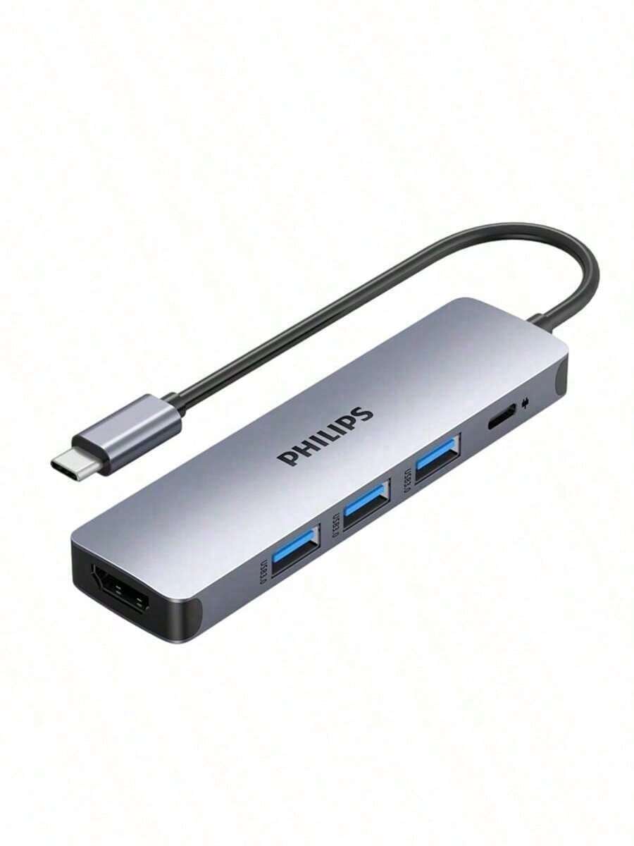 PHILIPS Dock, Dual HDMI + DP, Ba màn hình, 4K@60Hz, Truyền tải tốc độ cao 40Gbps, Dock đa chức năng Type-C, Sạc nhanh PD, Tương thích với máy tính xách tay Apple/Lenovo/Dell - Xem 1