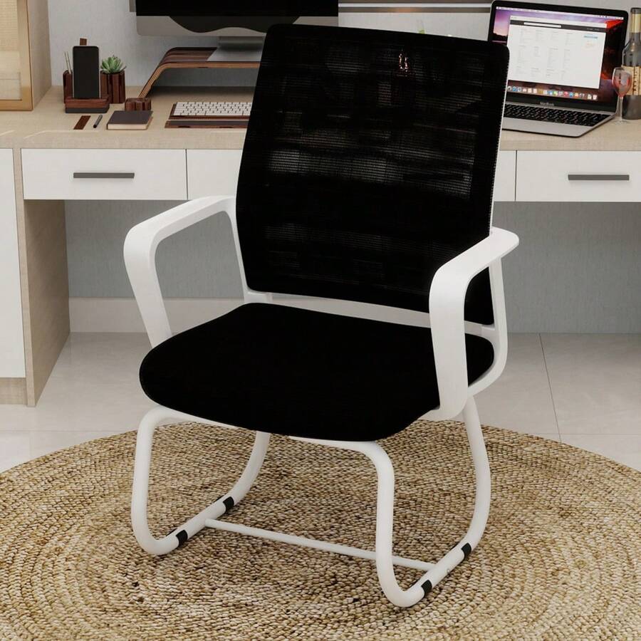 Ottomans - Black White + Metal+Mesh+Wood+Fabric - View 1