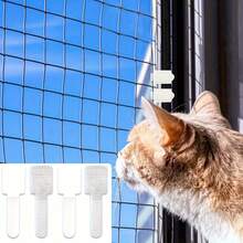 30 Stück Outdoor Klebehaken, geeignet für Katzennetz, Balkon, ohne Bohren erforderlich Balkon Katzennetz Klebehaken, verwendbar für Balkon Katzennetz, Balkon und Balkon Netz Katzenbefestigung, Katzenschutznetz (Katzennetz nicht enthalten) - 30 Stück - Übersicht 8
