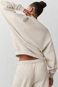 Alo Yoga Alo Accolade Crew Neck Pullover Unisex Style Designed For A Boxy Oatmeal Heather U3031rg - Màu Xám nhạt - Xem 2