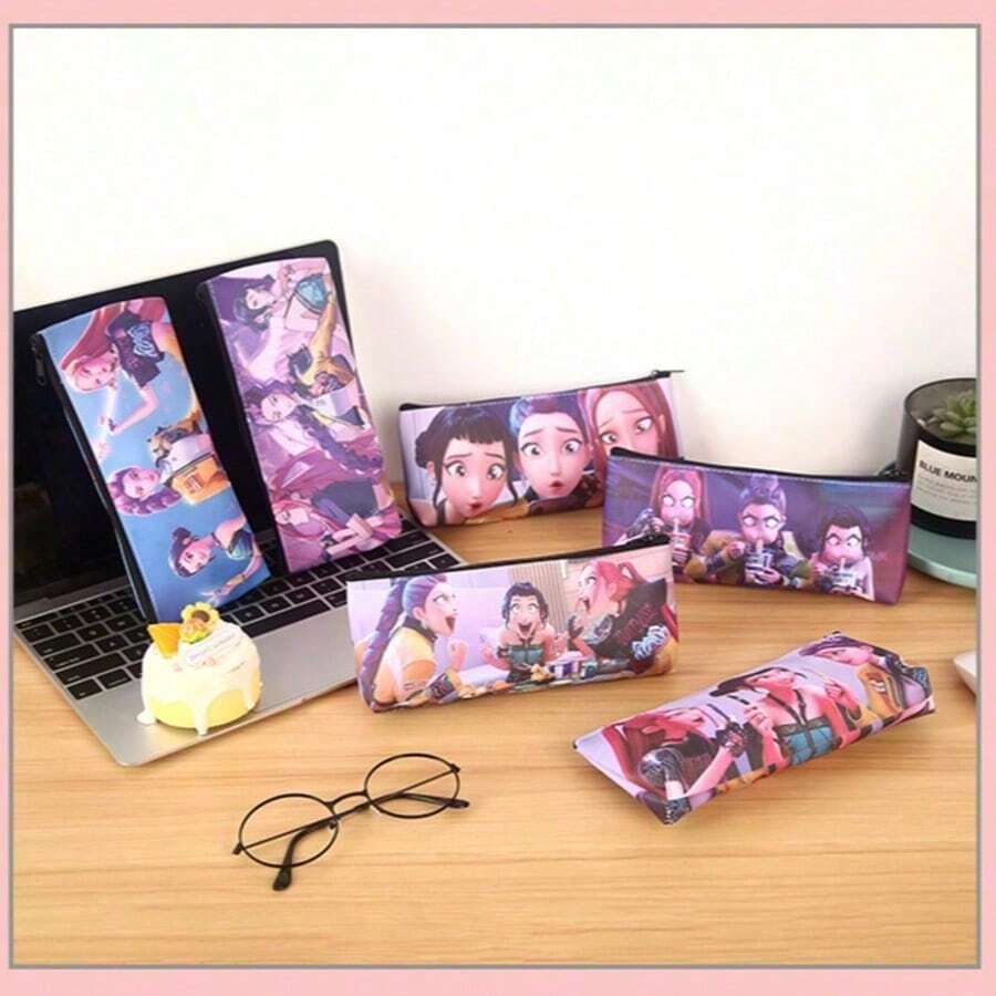 Hộp bút nhóm nhạc nữ, túi đựng văn phòng phẩm dễ thương dành cho học sinh, túi đựng đồ một lớp bằng da PU. - Y - Xem 1