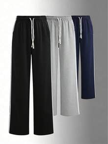 Women's Black Loose Fit Pants, Classic Striped Draping Fabric, Suitable For Commuting And Casual Occasions - Black - View 8