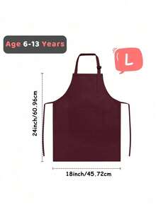 1pc Child Apron With 2 Pockets ,Simple And Stylish Apron,Adjustable Chef Art Apron For Boys And Girls ,Kids Painting Aprons, For Cooking Baking Painting Crafting Grilling Activity - Multicolor - View 35