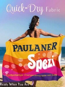 1 buah Handuk Pantai Cepat Kering Paulaner Spezi 70.1x139.95 Cm - Motif Pantai Tropis, Daya Serap Tinggi, Dapat Dicuci dengan Mesin, Cocok untuk Perjalanan, Kolam Renang, Gym, Yoga, Spa & Hotel, Aksesori Yoga, Aksesori dengan Huruf Tebal - Beraneka warna - View 2