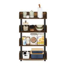 Garage Integrated Storage Racks - Amber Pine/Black - View 10