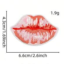1 miếng vá áo khoác thêu vi tính hình kẹo hoạt hình dễ thương màu xanh dương, giá sỉ chiết khấu. - Miếng vá hình trái tim nơ - Xem 20