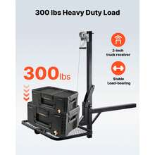Game Hoist, Hirschhebezeug mit Anhängerkupplung & Hebesystem-Plattform, 136 kg Tragkraft, Wildhebezeug-Windenlift mit 5,08 cm Empfänger, 360-Grad-Schwenkwelle & faltbar, 1440x900x1310 mm - Plattform-Ausführung, Tragfähigkeit 136 kg (300 lbs) - Übersicht 2