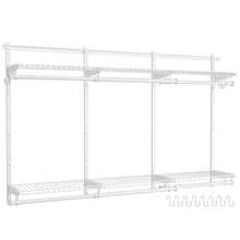 SONGMICS Closet System, Closet Insert Organizer, 4-8 Ft, Adjustable Metal Shelving Unit With 6 Hanging Rods, 6 Shelves, And Hooks, For Pantry Mudroom Garage Basement - 白色 - 查看 9