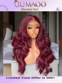 13x6 13x4 5x5HD 透明蕾丝前假发，真人混纺发丝，预先拔毛，200密度，巴西水波纹前假发，真人混纺发丝，带婴儿绒毛，自然发际线，自然黑色 - SBUG - 查看 1