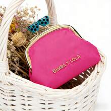 Coin Purse, Kiss Lock Coin Purse For Women, Large Capacity Coin Pouch,Vintage Change Purse Cute Car Coin Holder For Women - 桃紅 - 查看 4