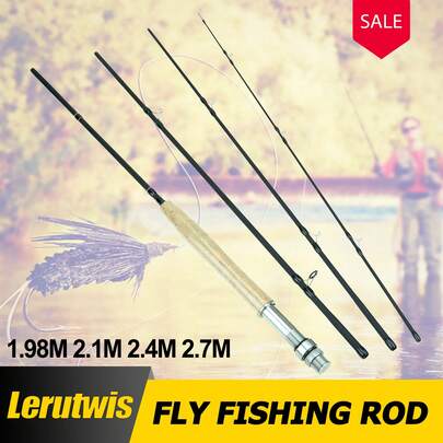 1 Piece Alloy Wheel Base 1.98M 2.1M Fly Fishing Rod King Fisher Carbon Fiber Ultralight Weight Fly Fishing Rod Lake River Fly Rod Goods For Fishing