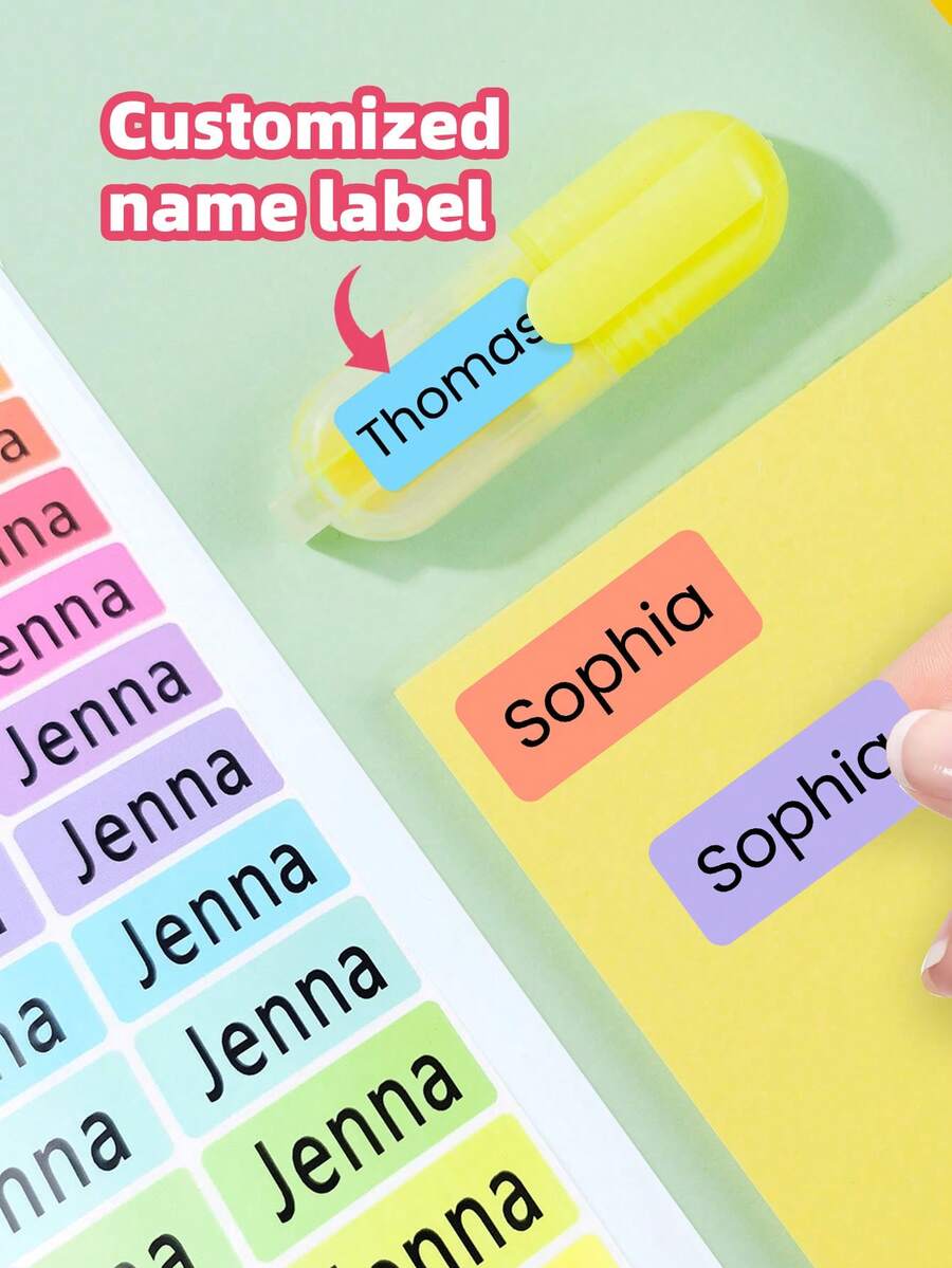 1-280pcs Customizable Colorful Name Labels, Text Stickers And Personalized Labels, Waterproof And Oil-Proof, Various Styles. Use Different Colors To Distinguish Storage Boxes, Kitchen Spice Jars, And Suitcase Contents, This Color-Coding System Can Improve Organizational Efficiency. - Multicolor 1 - View 1