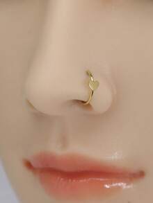 3pcs Stainless Steel D-Shape Fake Nose Ring, Comfortable Non-Piercing Nose Clip Jewelry For Women & Men, Suitable For Valentine's Day, Mother's Day, Thanksgiving, Birthday Party, Bar Dancing, Daily Wear - 3 gold - View 4