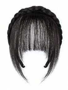 Tóc giả dạng băng đô tết bím 8,6 inch có mái và tóc mai, được làm từ sợi polyester. Dễ đeo, che phủ tóc bạc một cách hoàn hảo, mang lại vẻ ngoài tự nhiên và xinh đẹp, phù hợp để đeo trong nhiều dịp khác nhau. - Nhiều màu - Xem 13