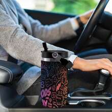 30oz  HAVE GOOD DAY Stanley Style Tumbler Wrapped Graffiti SGRHO Mug - trắng - Xem 4