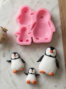 1pc Penguin Silicone Mold, Penguin Family Cake Decorating Mold, For Cupcake Decoration, Chocolate And Candy Making And Decoration - Multicolor - View 9