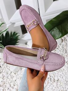 2026 Mocasines planos, zapatos de suela blanda tipo slip-on, zapatos casuales cómodos para todas las estaciones - Púrpura malva - Ver 8